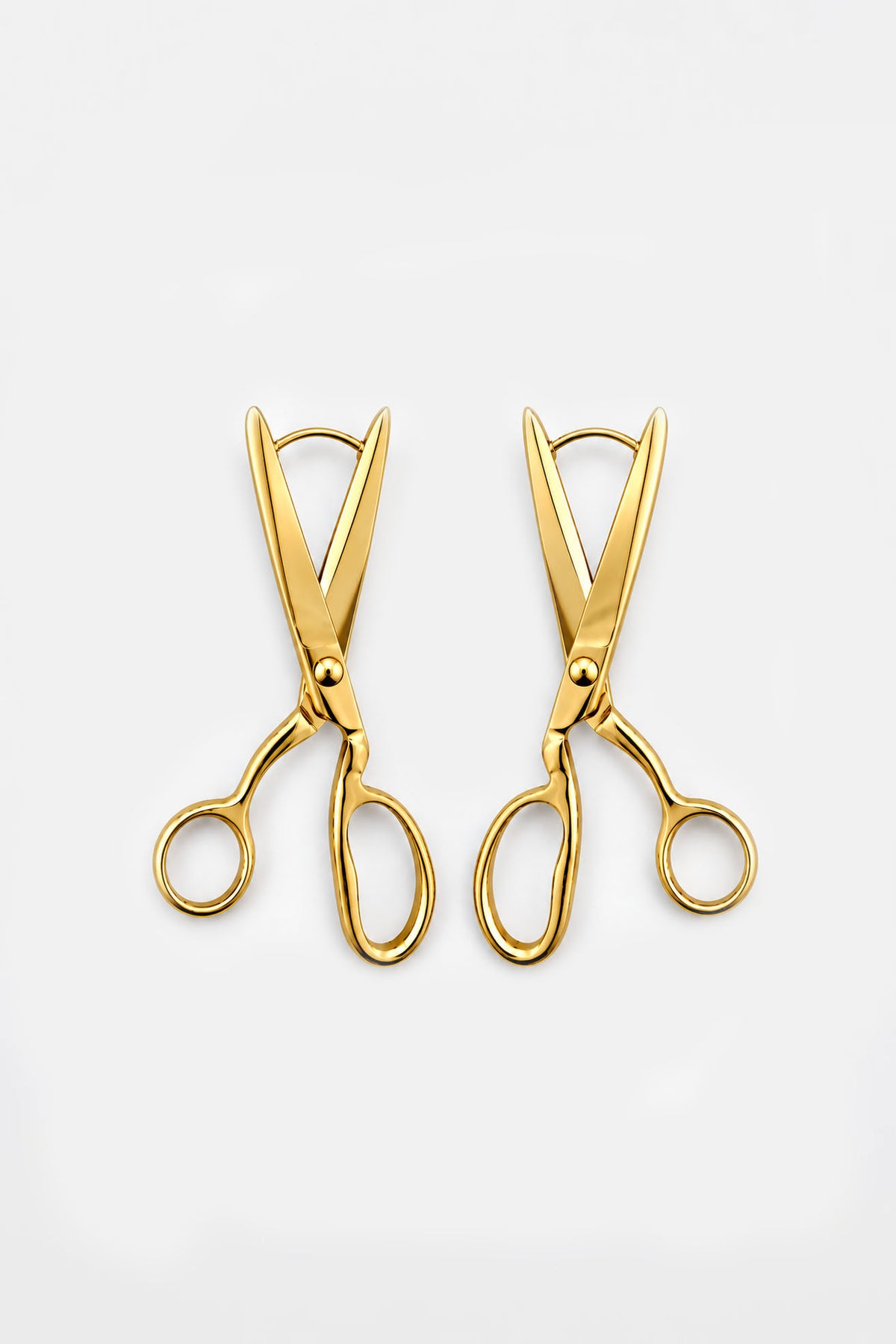 Sewing Shear Earrings in Gold