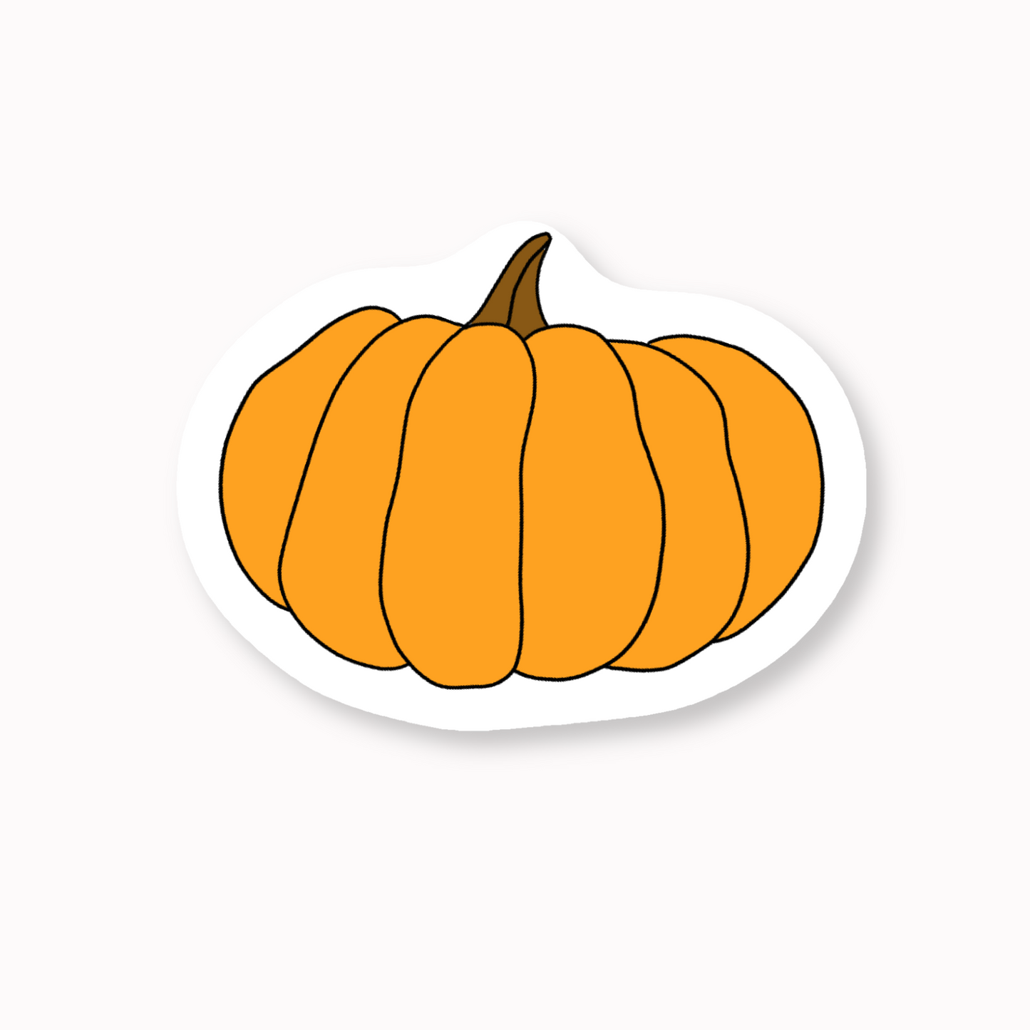 Light Orange Pumpkin Vinyl Sticker