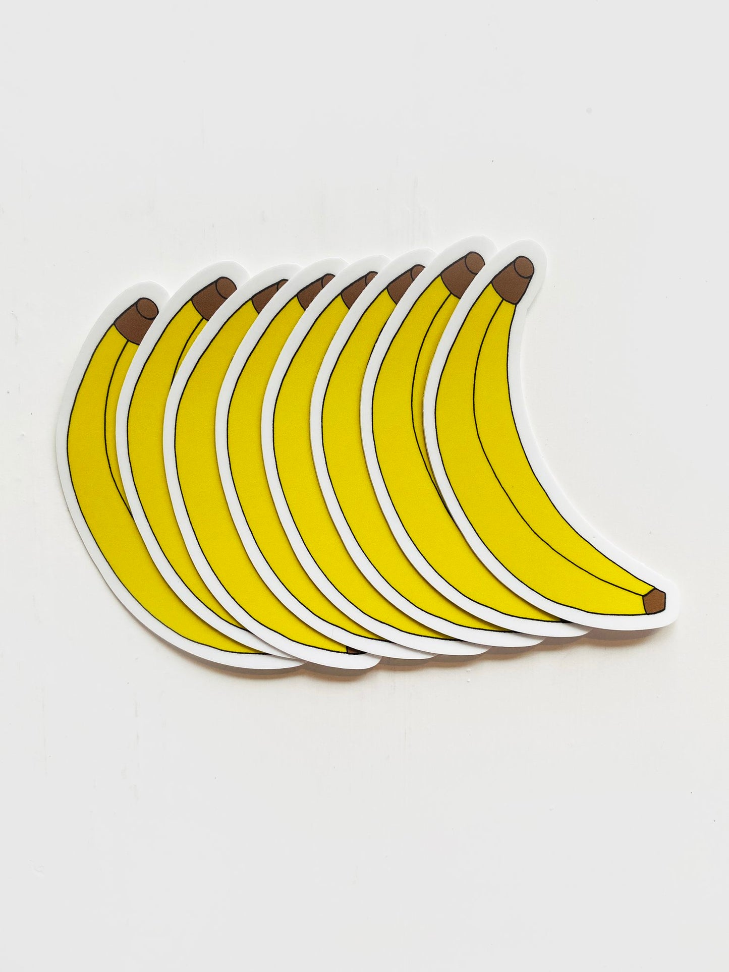 Banana Waterproof Vinyl Sticker, 1.4” x 3”