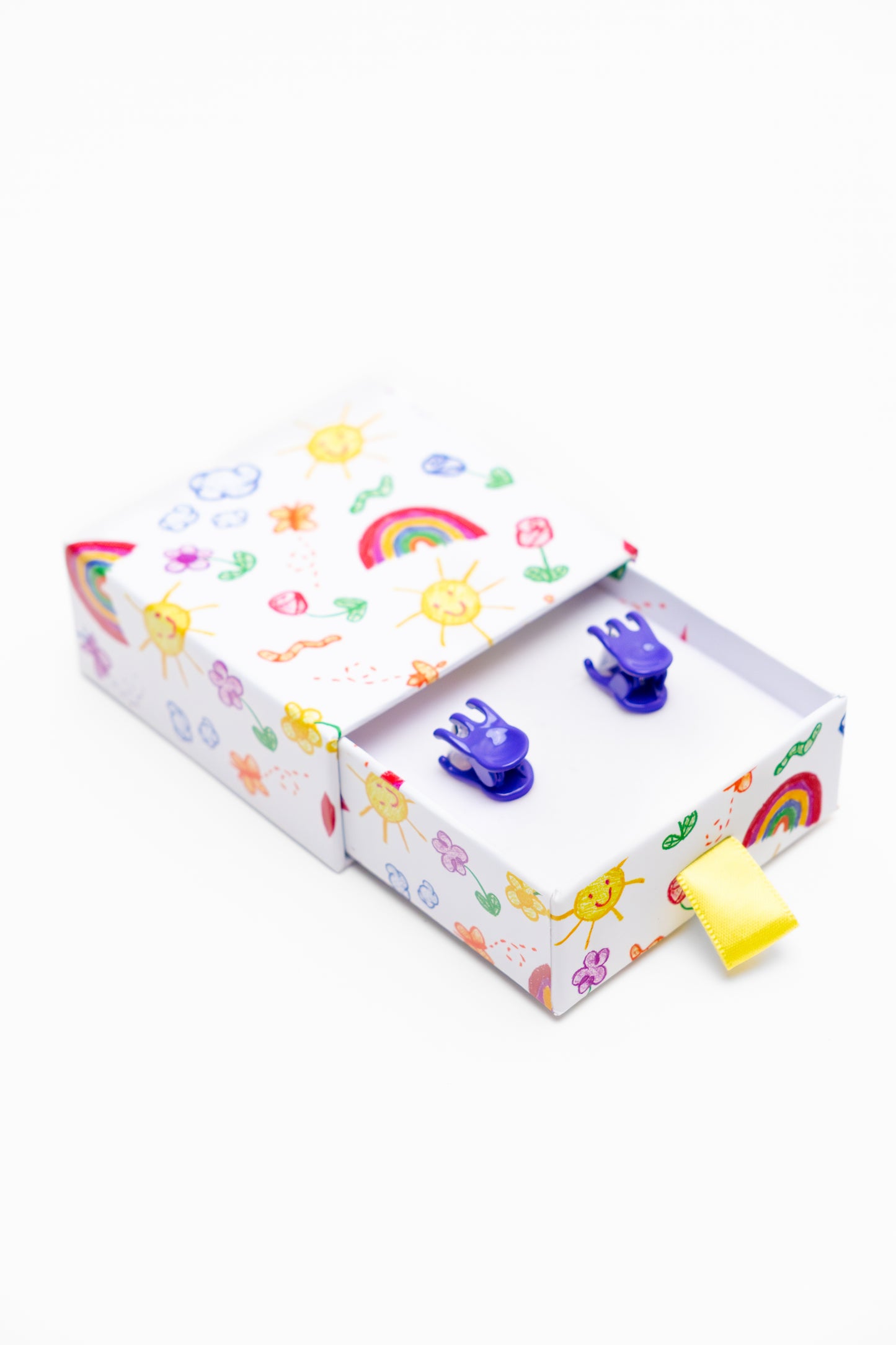 Mini Claw Clip Hoops in Fig