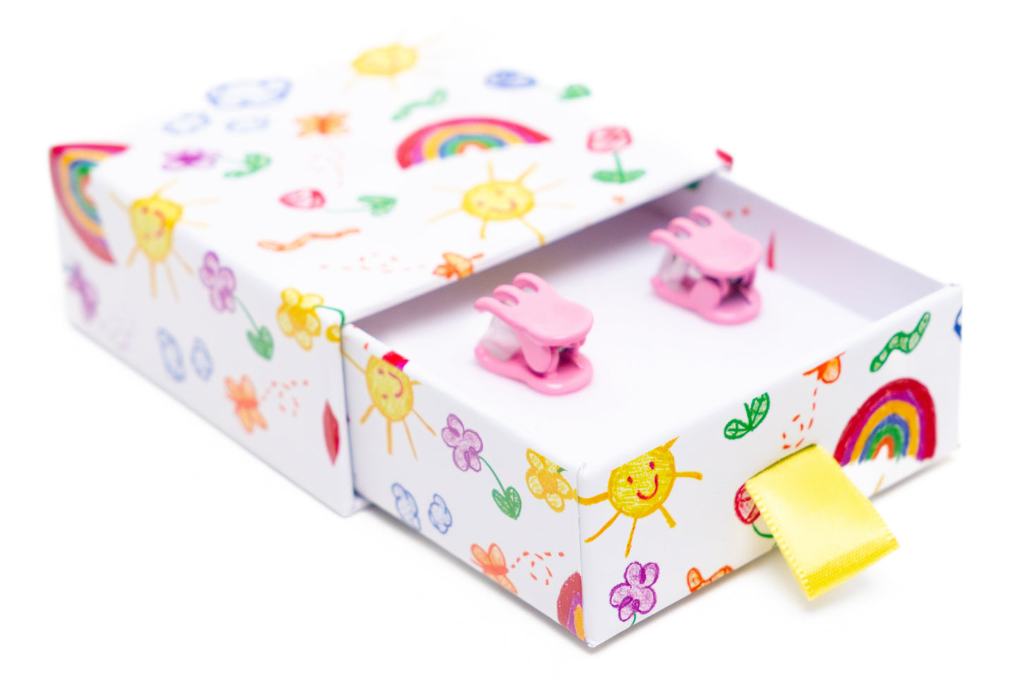 Mini Claw Clip Hoops in Guava