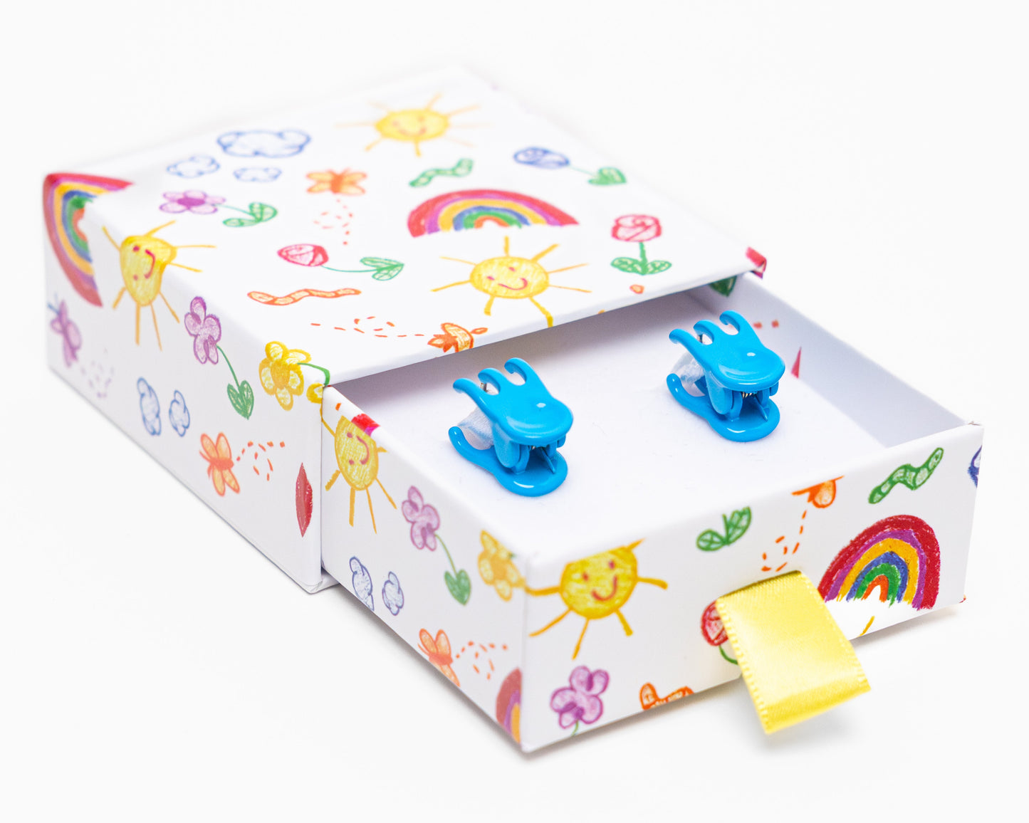 Mini Claw Clip Hoops in Blueberry