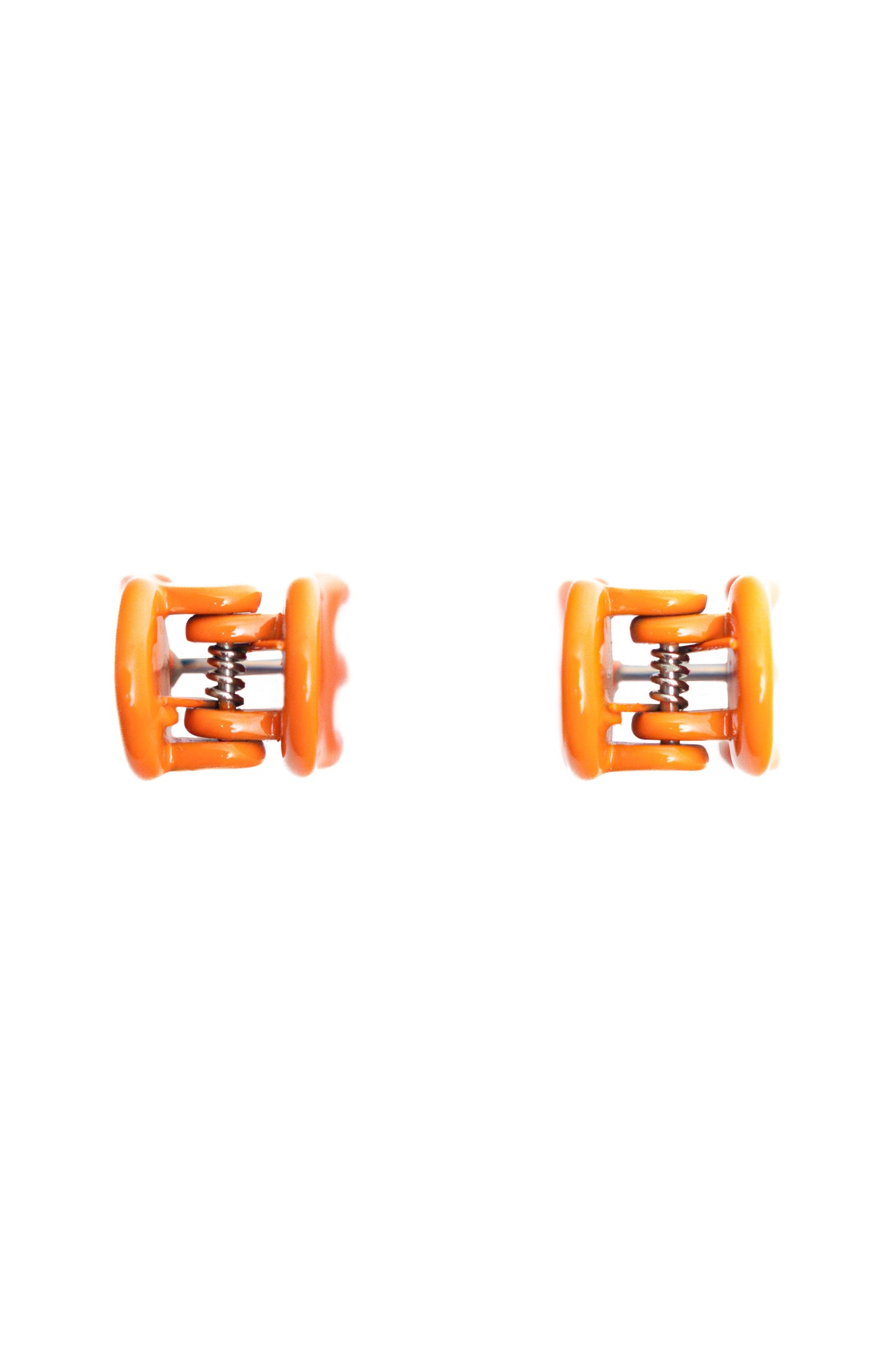 Mini Claw Clip Hoops in Clementine