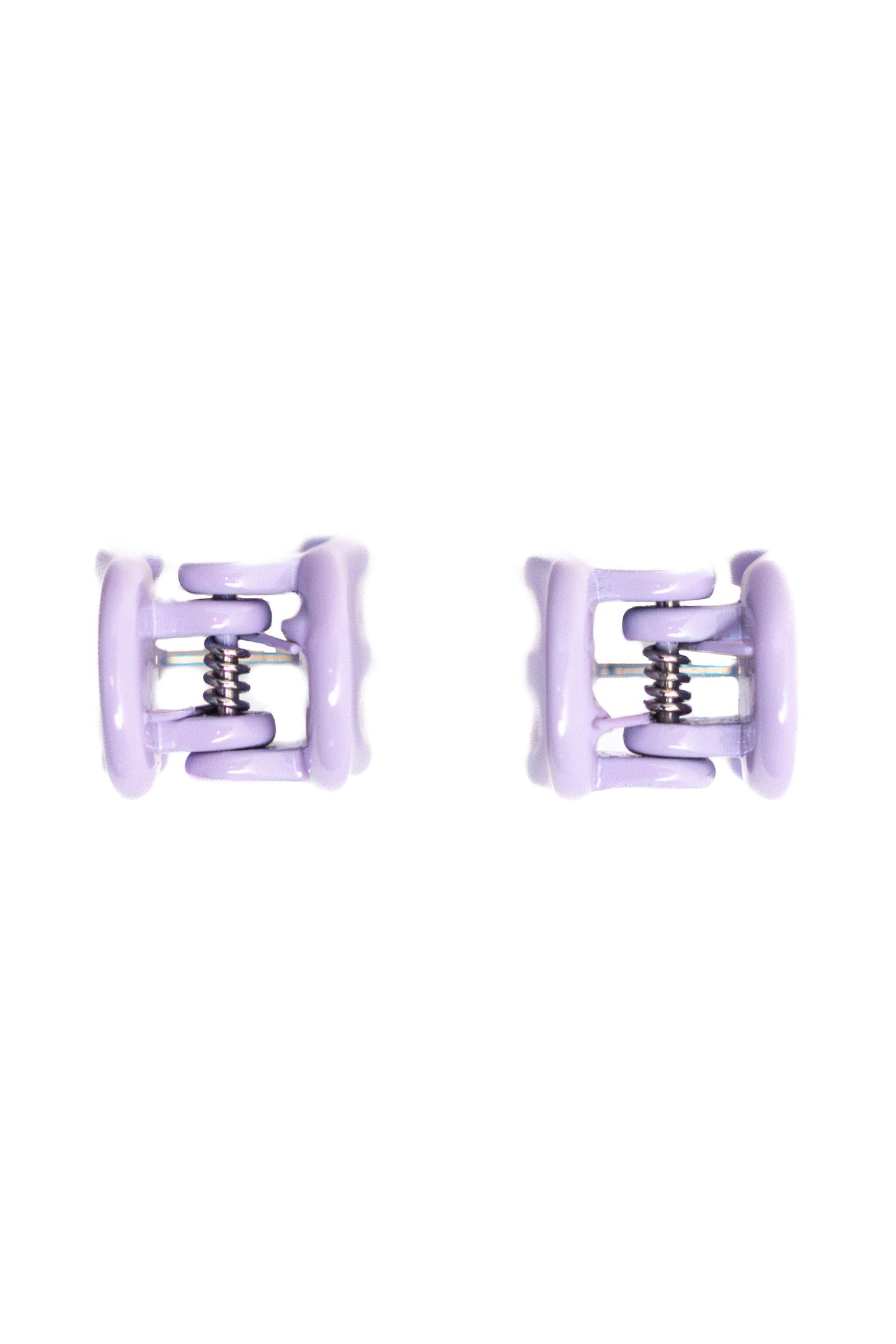 Mini Claw Clip Hoops in Lavender