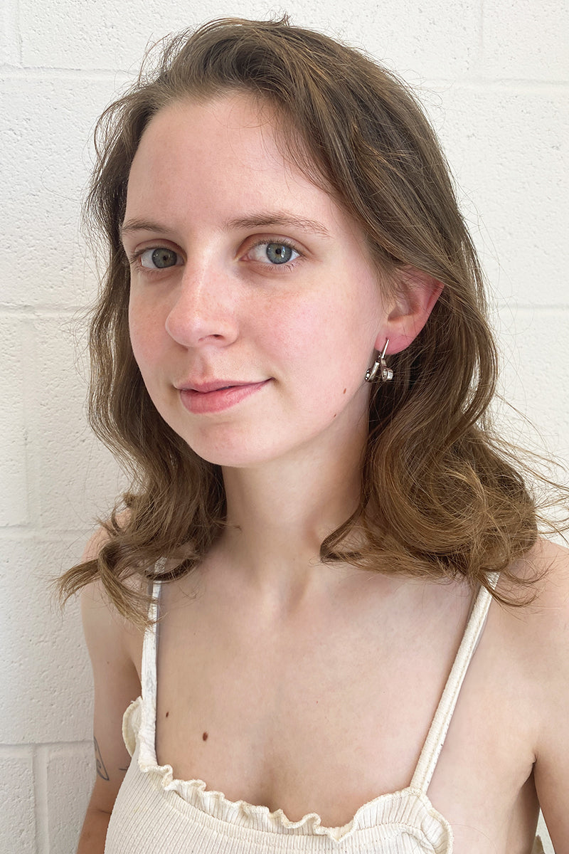 Mini Scissor Earrings in Silver