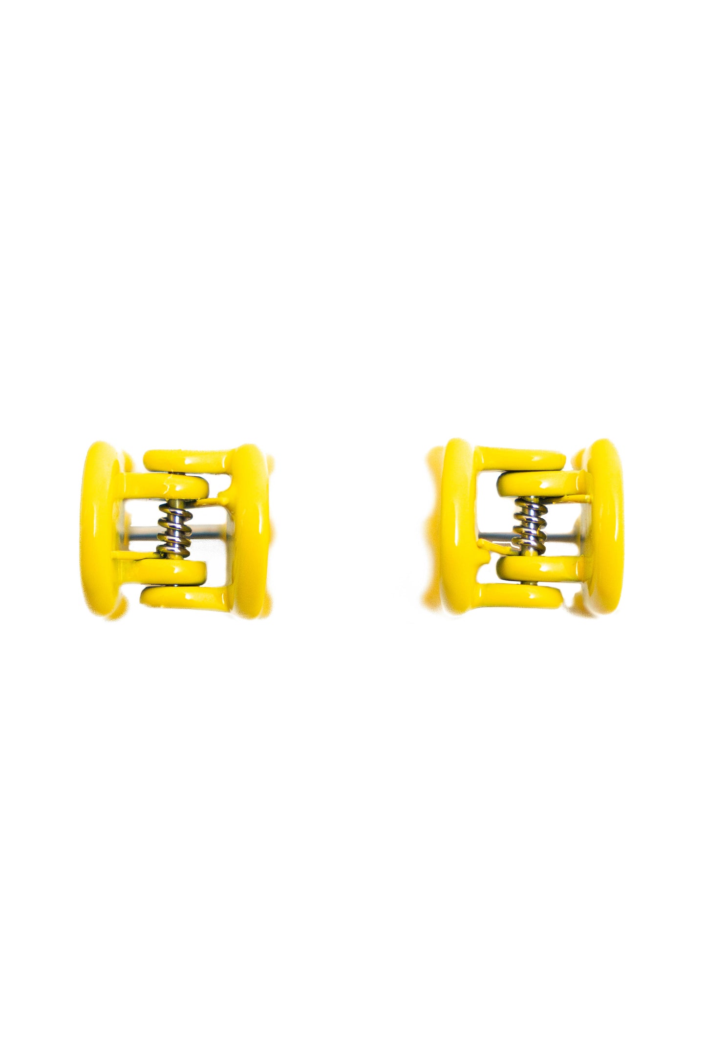 Mini Claw Clip Hoops in Lemon