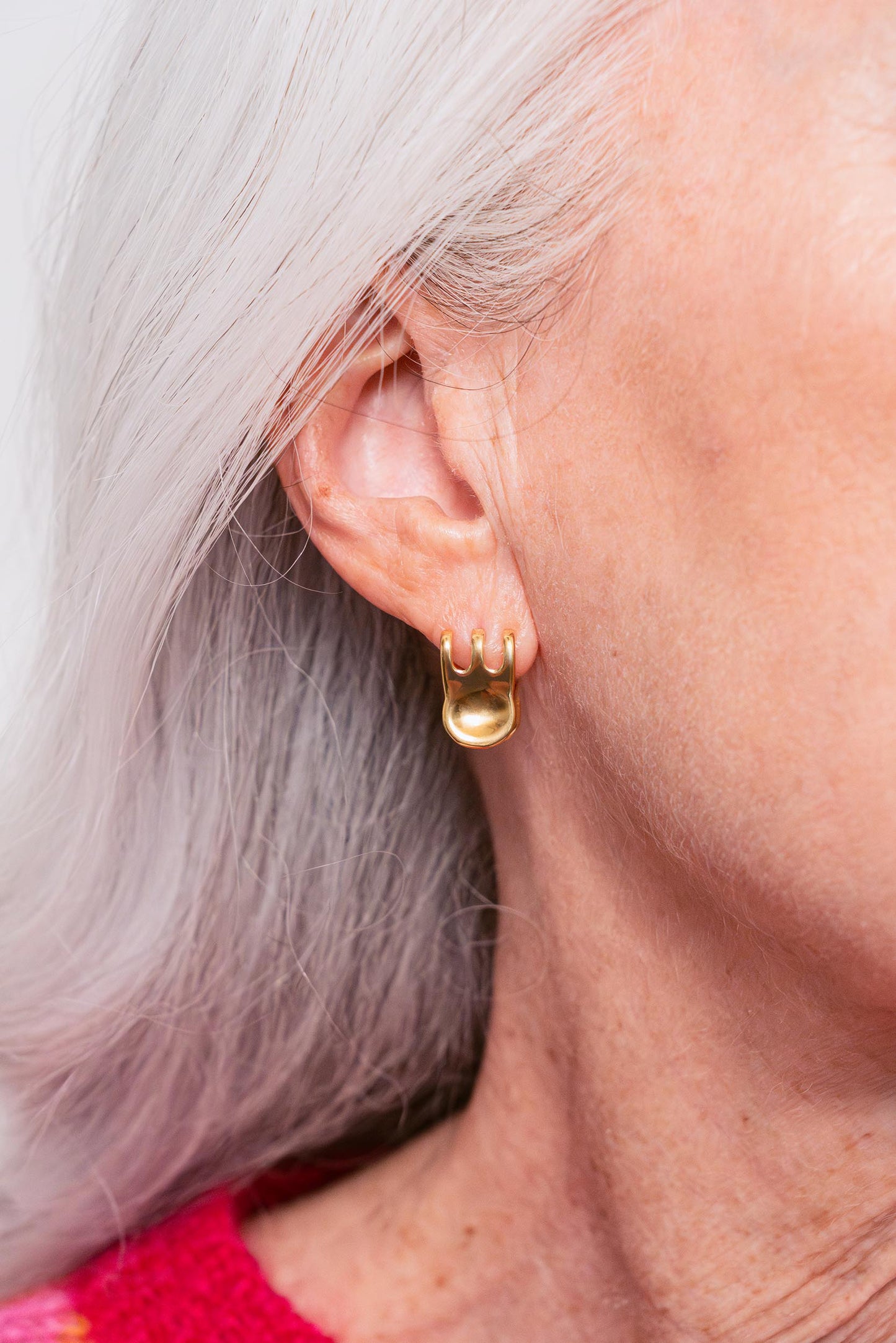 Mini Claw Clip Hoops in 18K Gold Plated Stainless Steel