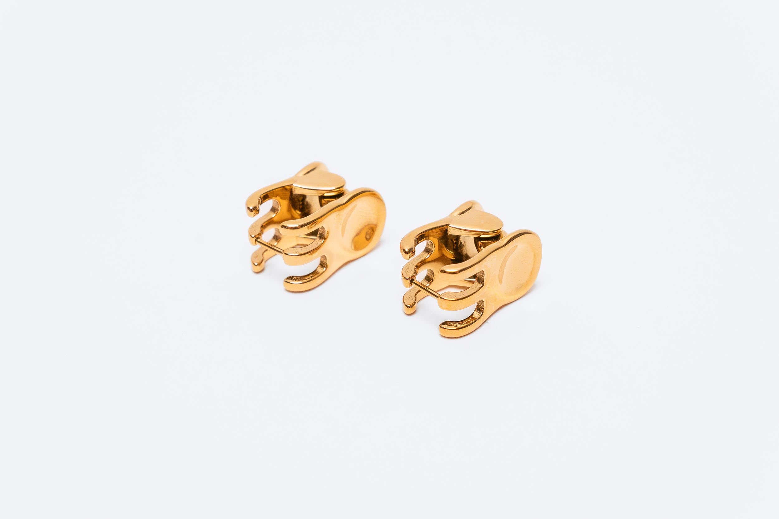 18K Gold Claw Clip Earrings – Hypoallergenic & Water-Resistant