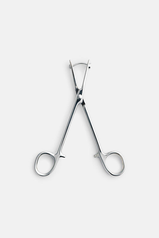 Hemostat Earrings in Silver