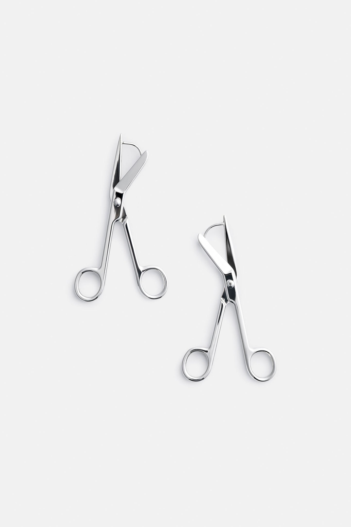 Bandage Scissors Earring in Silver