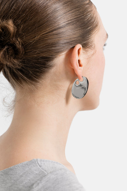 Paint Palette Earrings in Silver