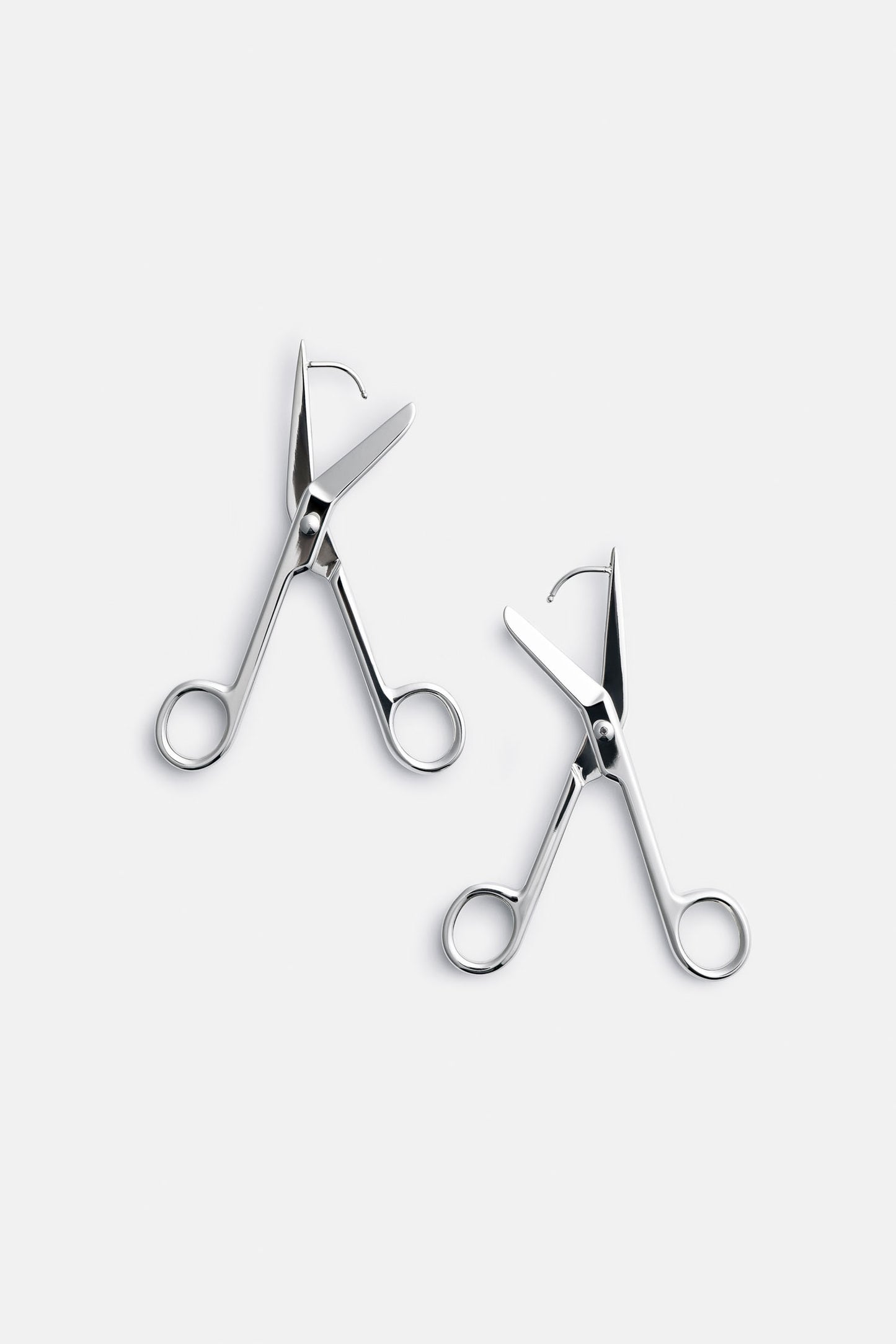 Bandage Scissors Earring in Silver