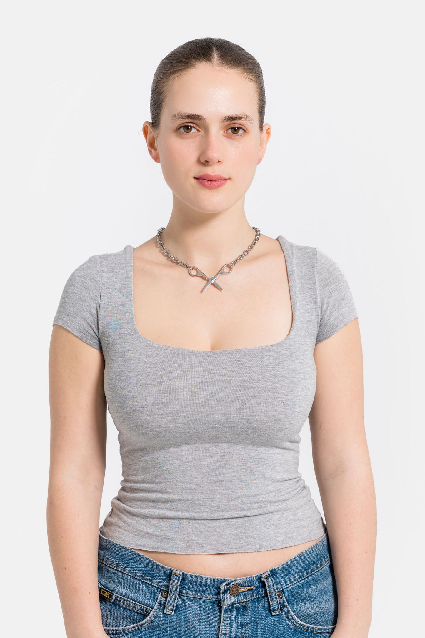 Scissor Necklace in Silver