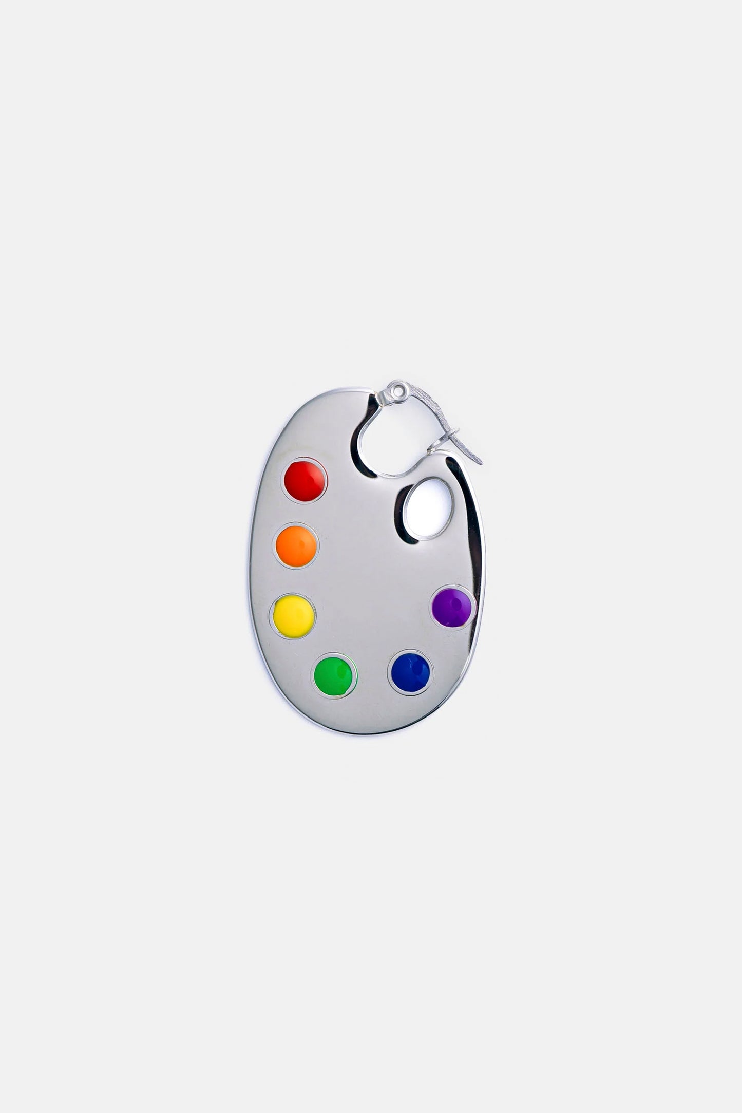 Paint Palette Earrings in Silver