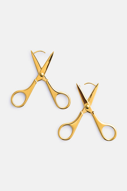 Scissor Earrings in Gold