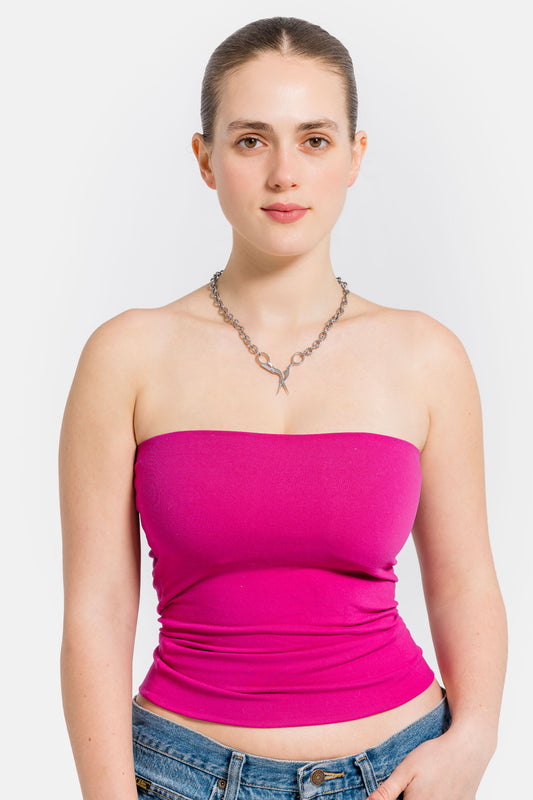 Stork Scissor Necklace in Silver