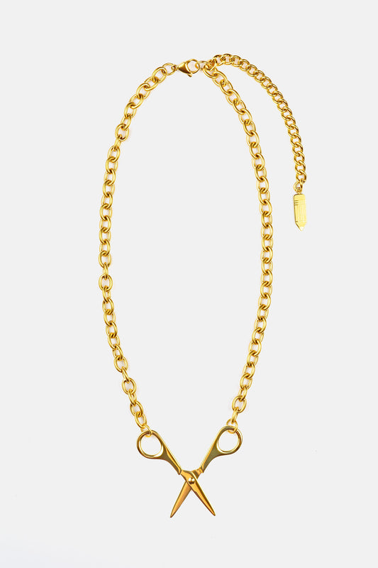 Scissor Necklace in Gold