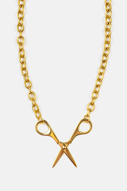 Scissor Necklace in Gold