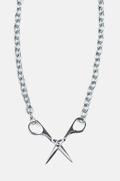 Scissor Necklace in Silver