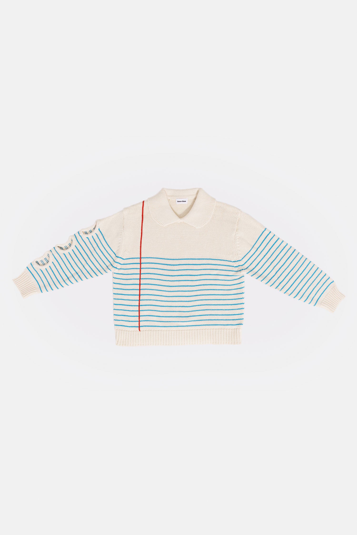 Notebook Paper Sweater – Lined & Three-Hole Punched Cotton Knit