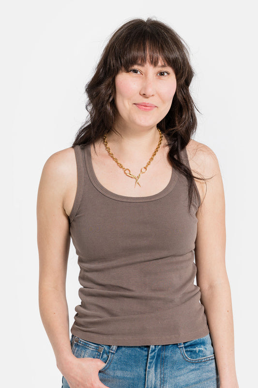 Stork Scissor Necklace in Gold