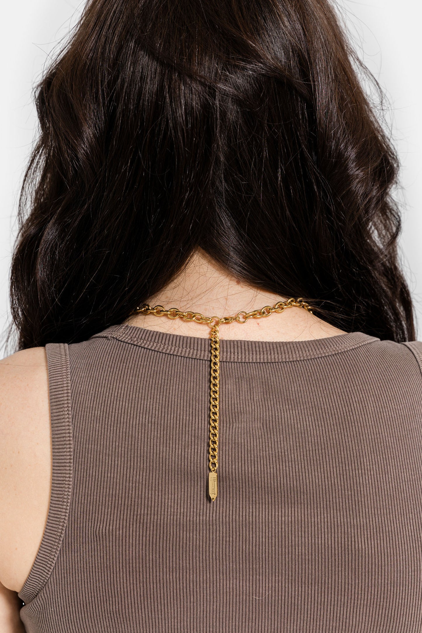 Stork Scissor Necklace in Gold
