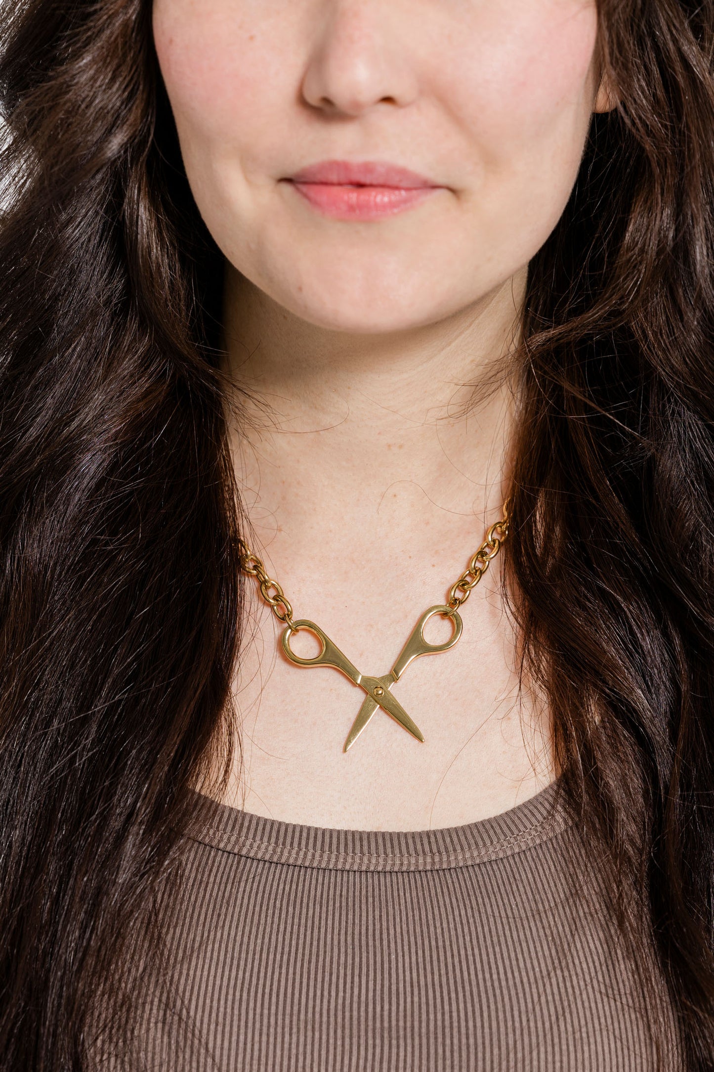 Scissor Necklace in Gold