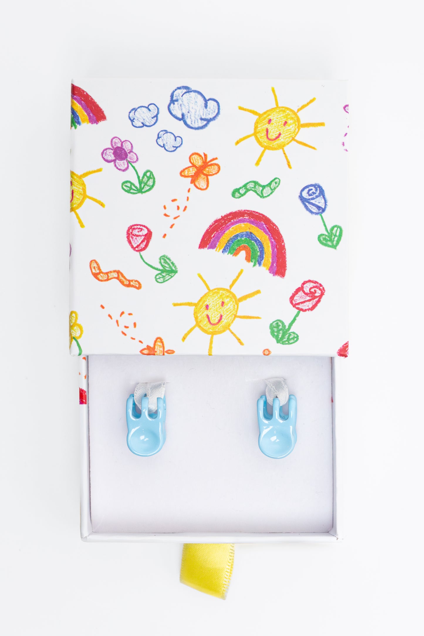 Mini Claw Clip Hoops in Sky