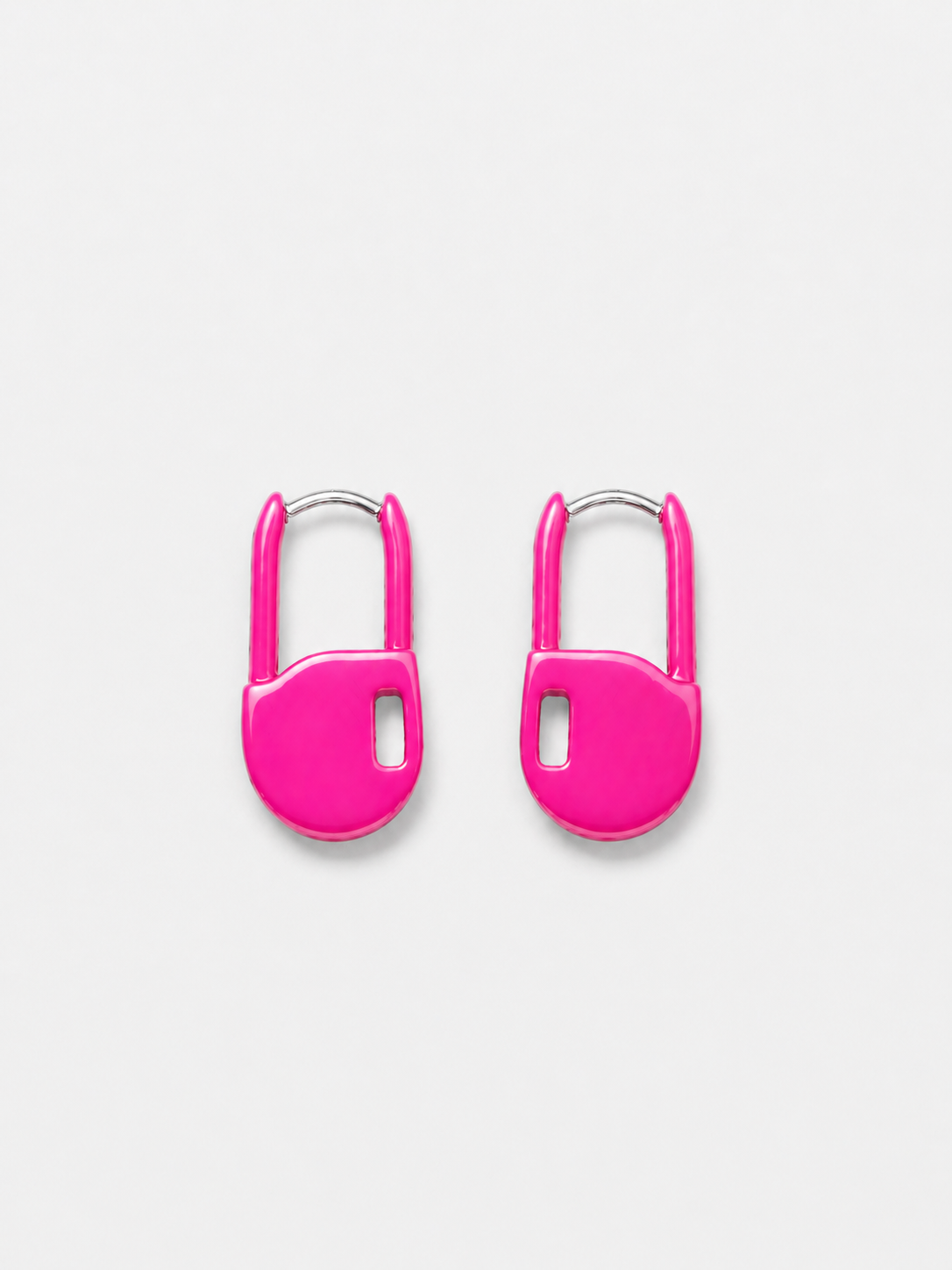 Stitch Marker Earrings in Dragon Fruit