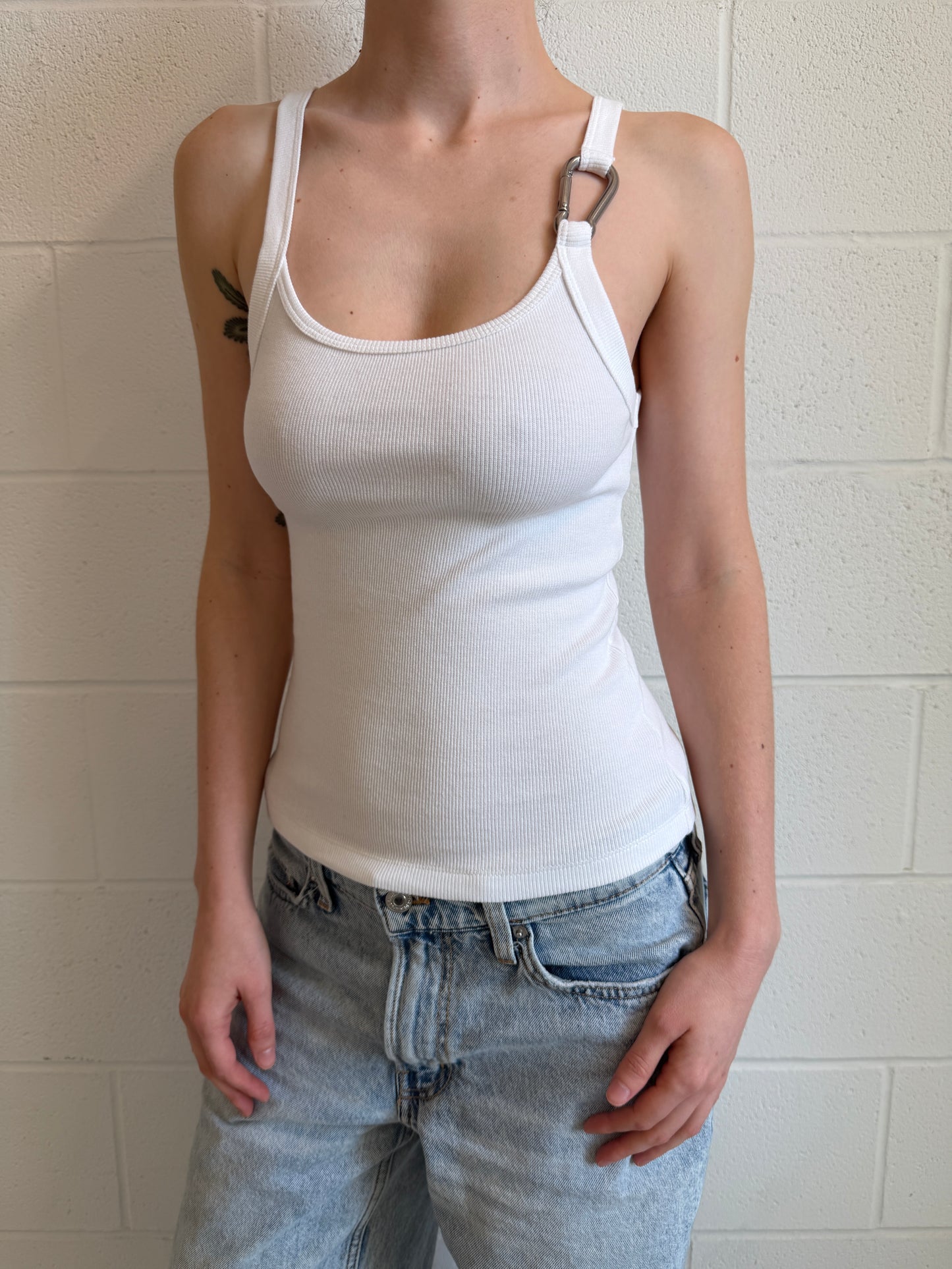 Carabiner Tank Top in Chalk