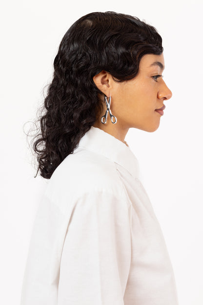 Scissor Earrings in Silver