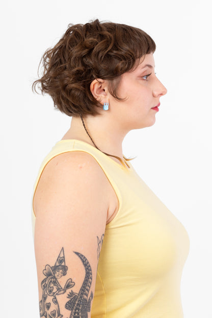 Mini Claw Clip Hoops in Sky