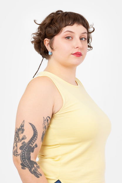 Mini Claw Clip Hoops in Sky