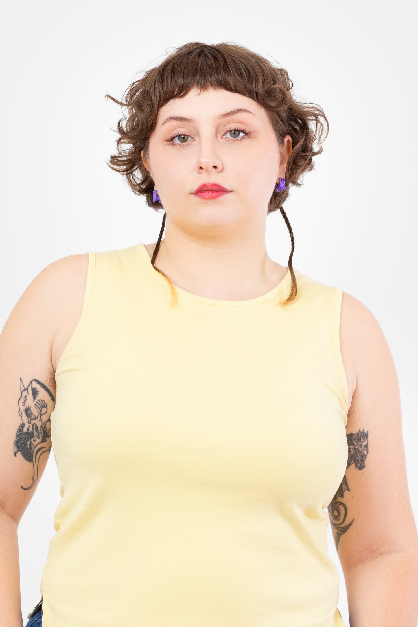 Mini Claw Clip Hoops in Fig