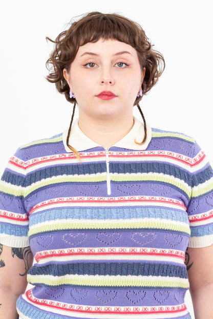 Mini Claw Clip Hoops in Lavender