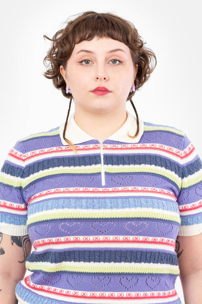 Mini Claw Clip Hoops in Lavender