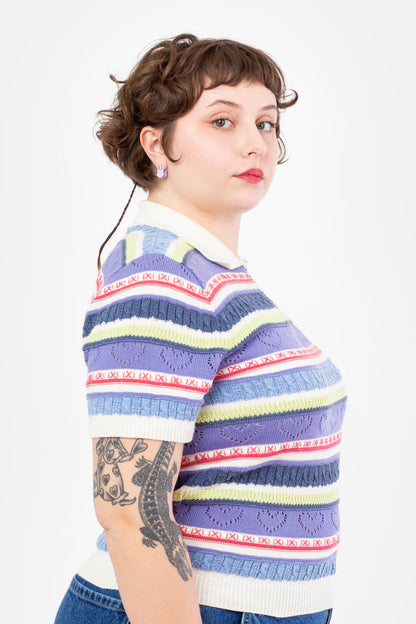 Mini Claw Clip Hoops in Lavender