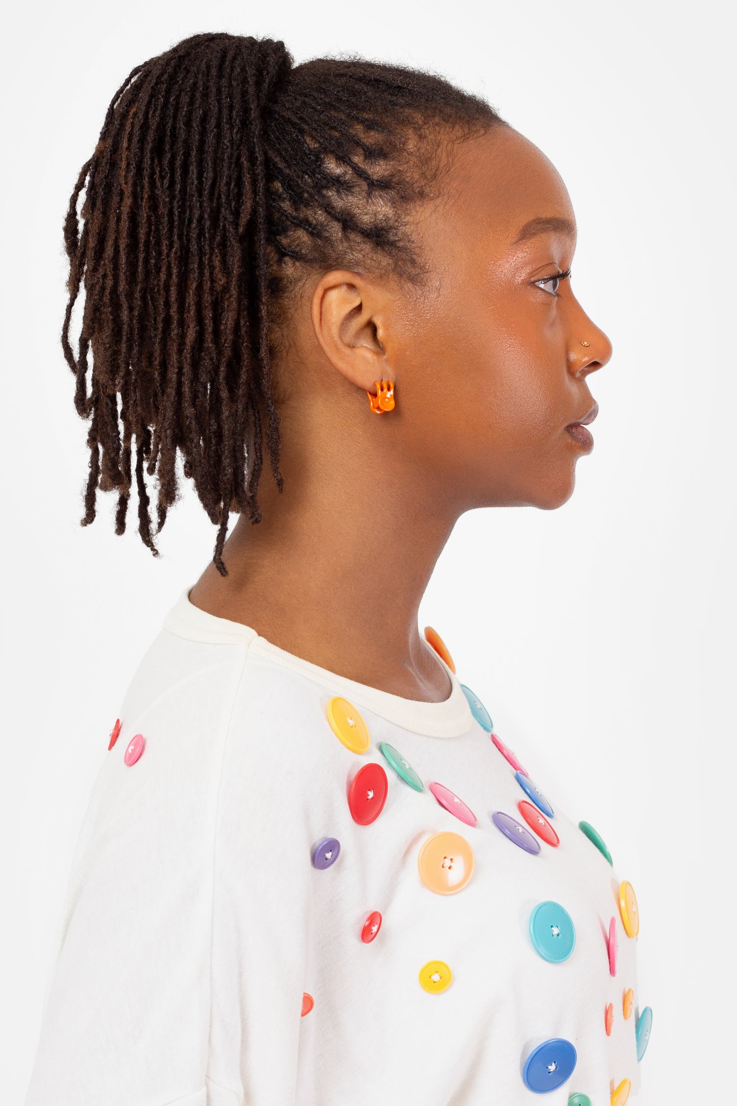 Mini Claw Clip Hoops in Clementine
