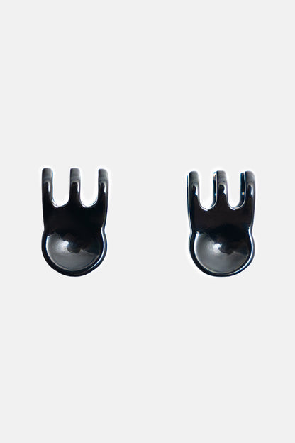 Mini Claw Clip Hoops in Blackberry