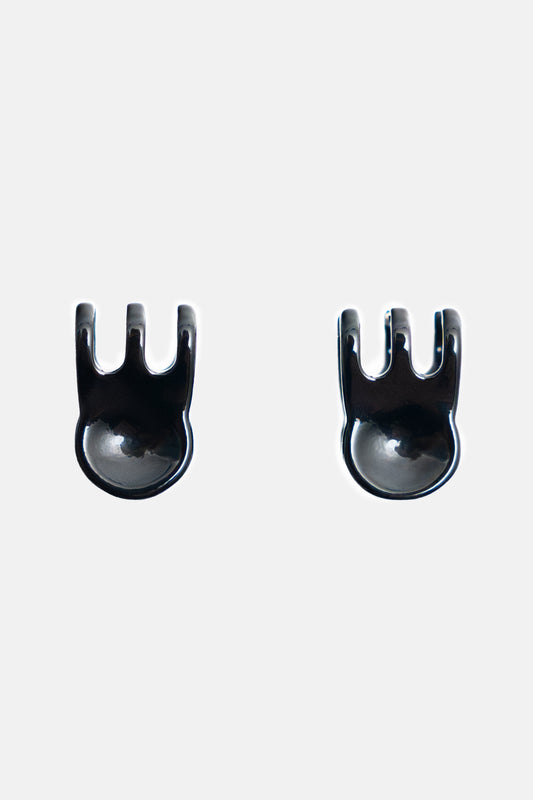 Mini Claw Clip Hoops in Blackberry