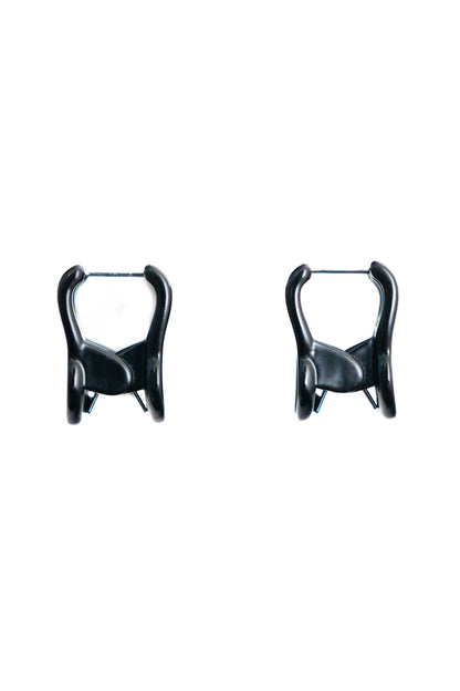 Mini Claw Clip Hoops in Blackberry