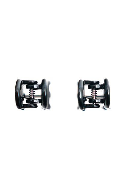 Mini Claw Clip Hoops in Blackberry