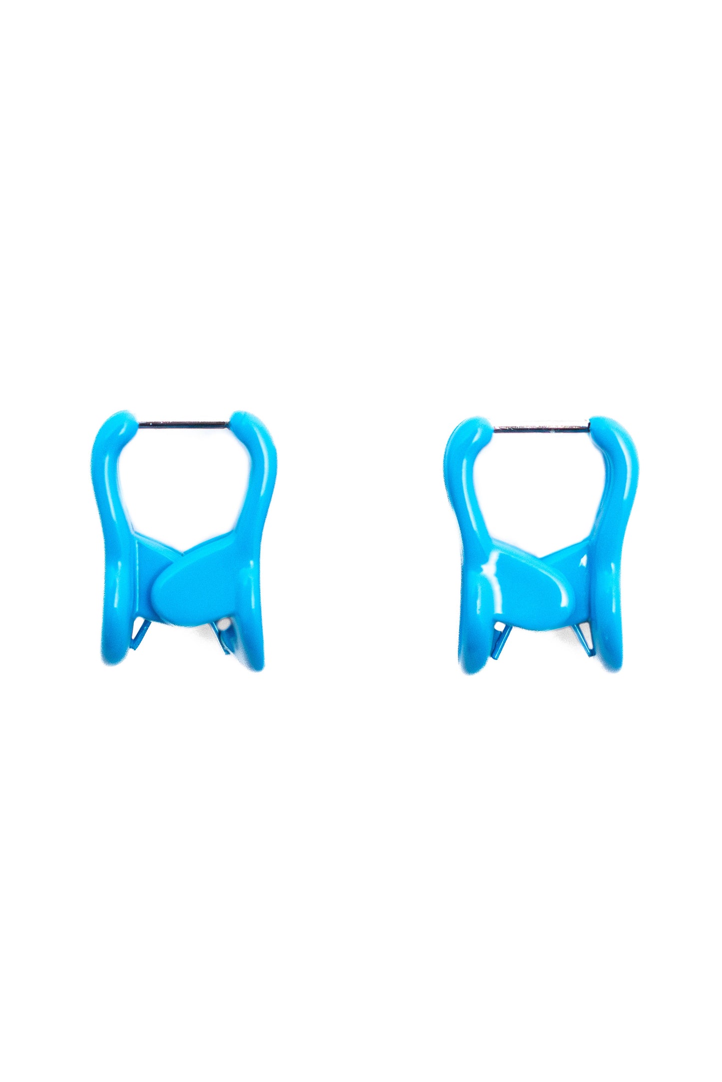 Mini Claw Clip Hoops in Blueberry