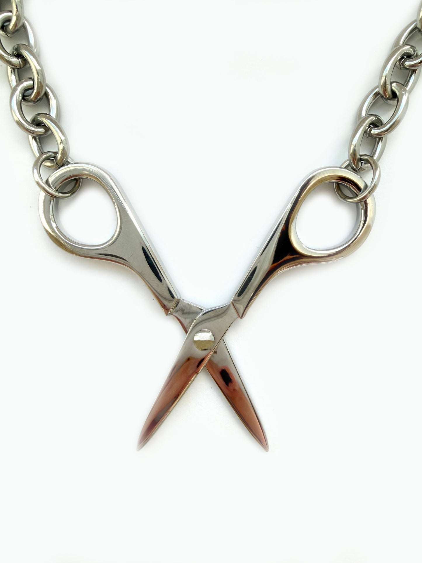 Scissor Necklace in Silver