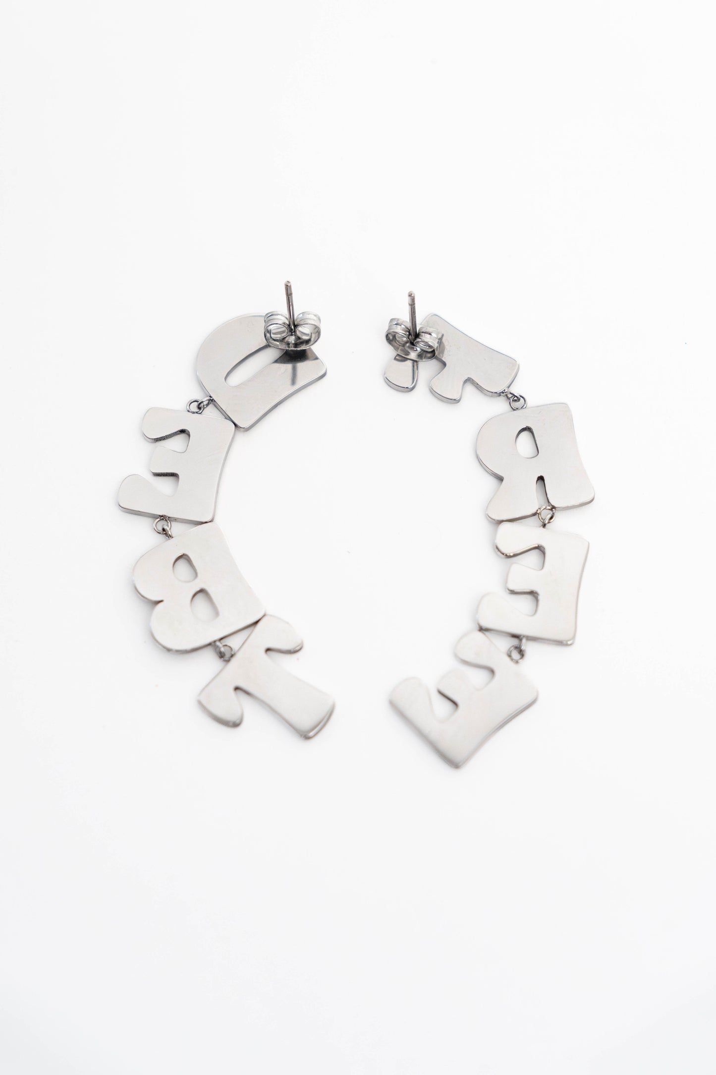 Debt Free Earrings in Silver