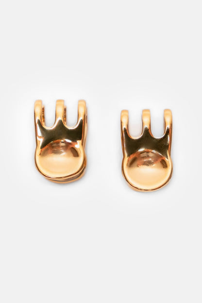 Mini Claw Clip Hoops in 18K Gold Plated Stainless Steel