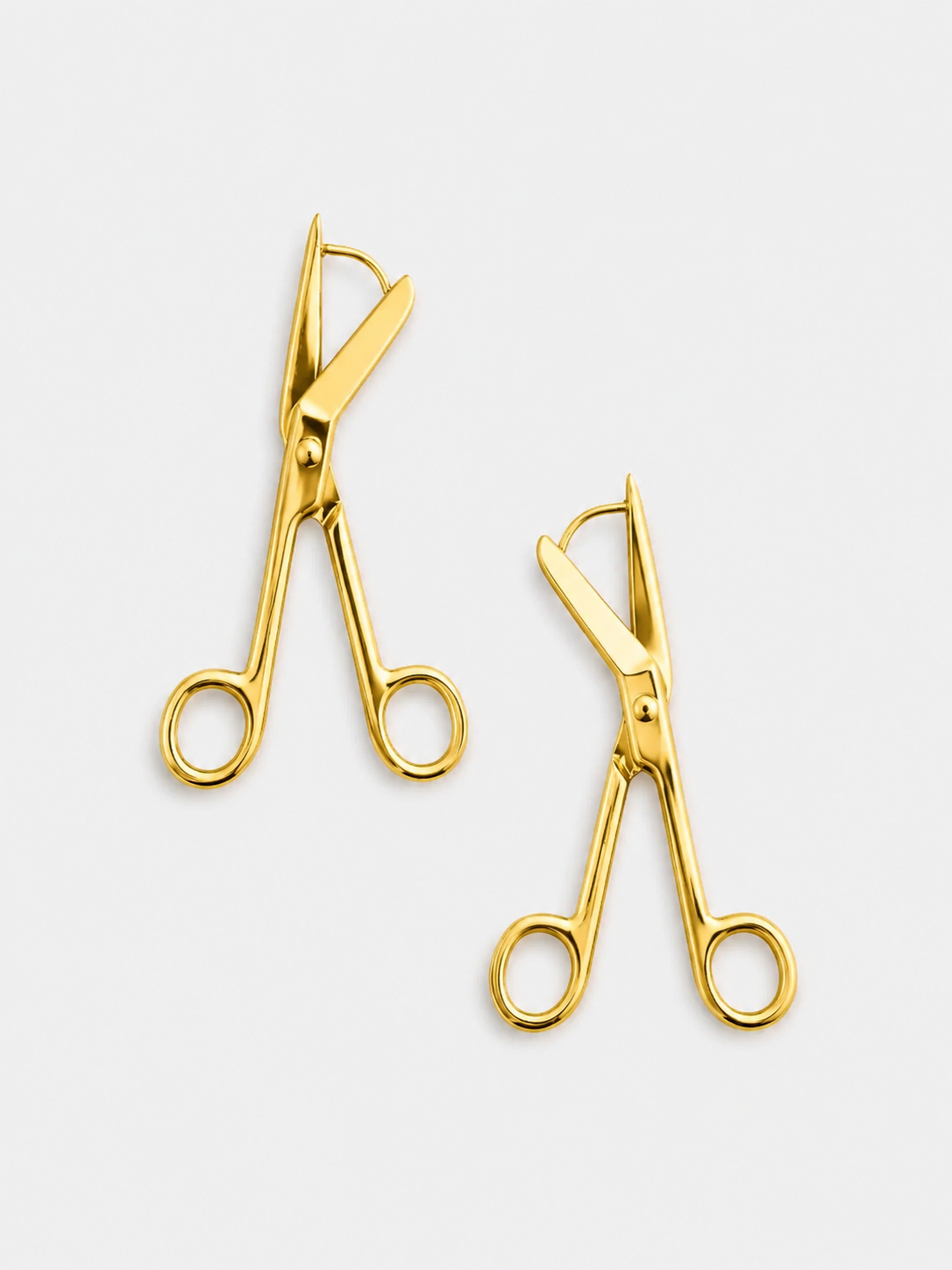 Bandage Scissors Earring in Gold