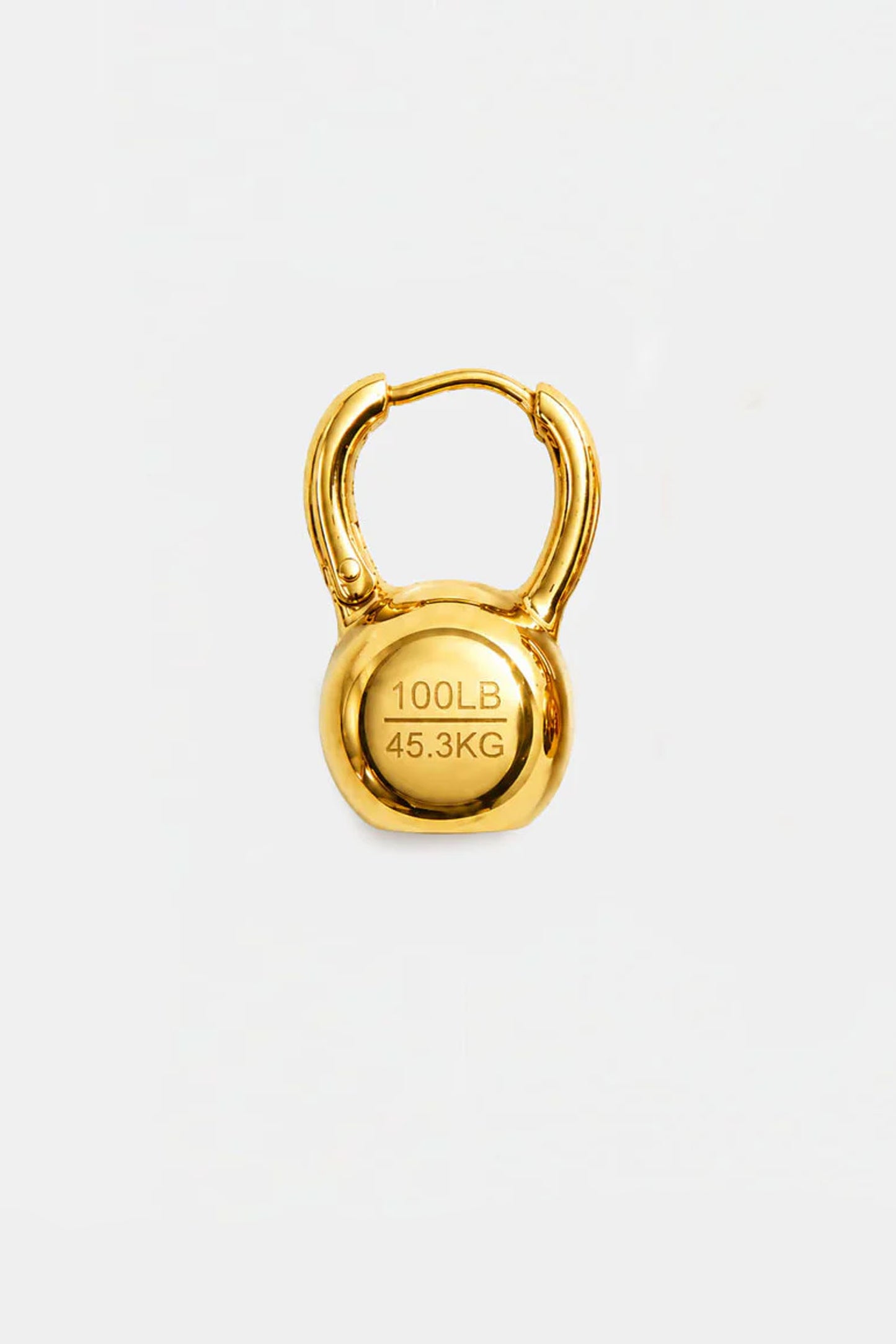 Kettlebell Earrings in Gold