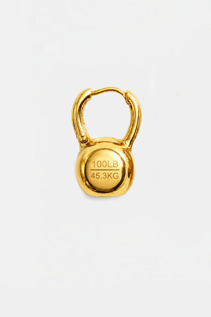 Kettlebell Earrings in Gold