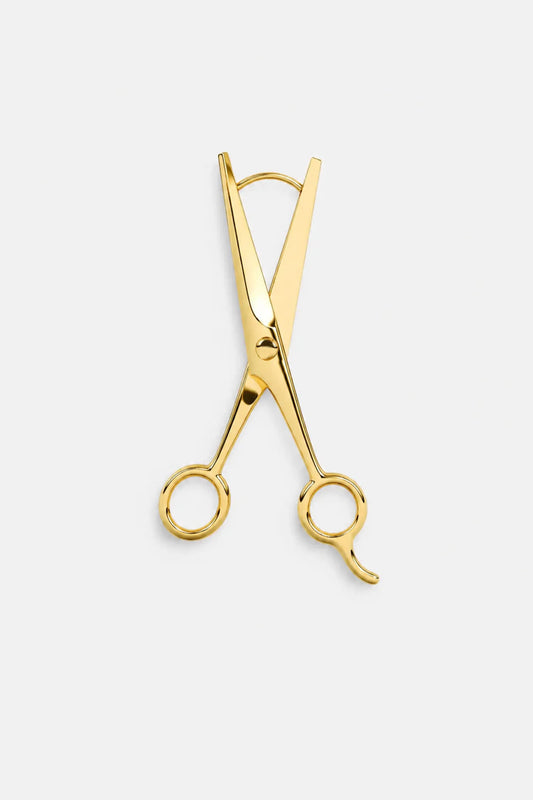 Hairdressing Shear Earrings in Gold